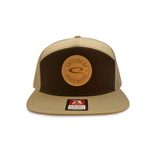 Latitude 64 Leather Patch Hat 7 Panel