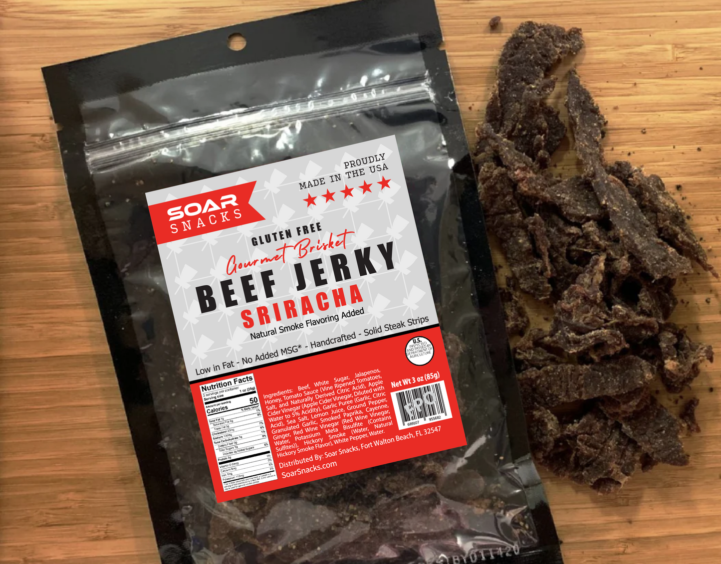 Sriracha Beef Jerky 3 oz 🌶️