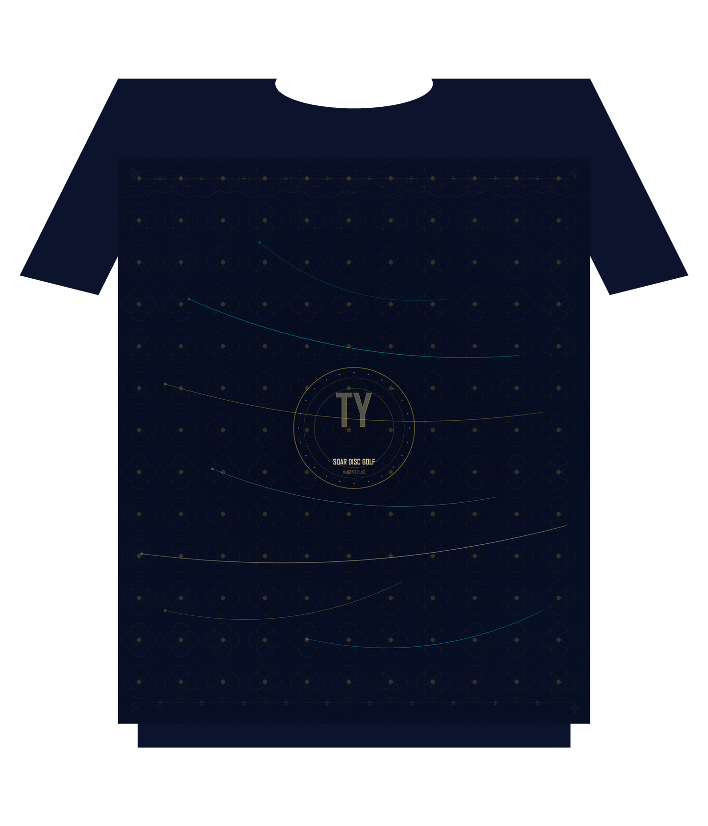 Ty Wallpaper Shirt - Navy Shirt Mockup