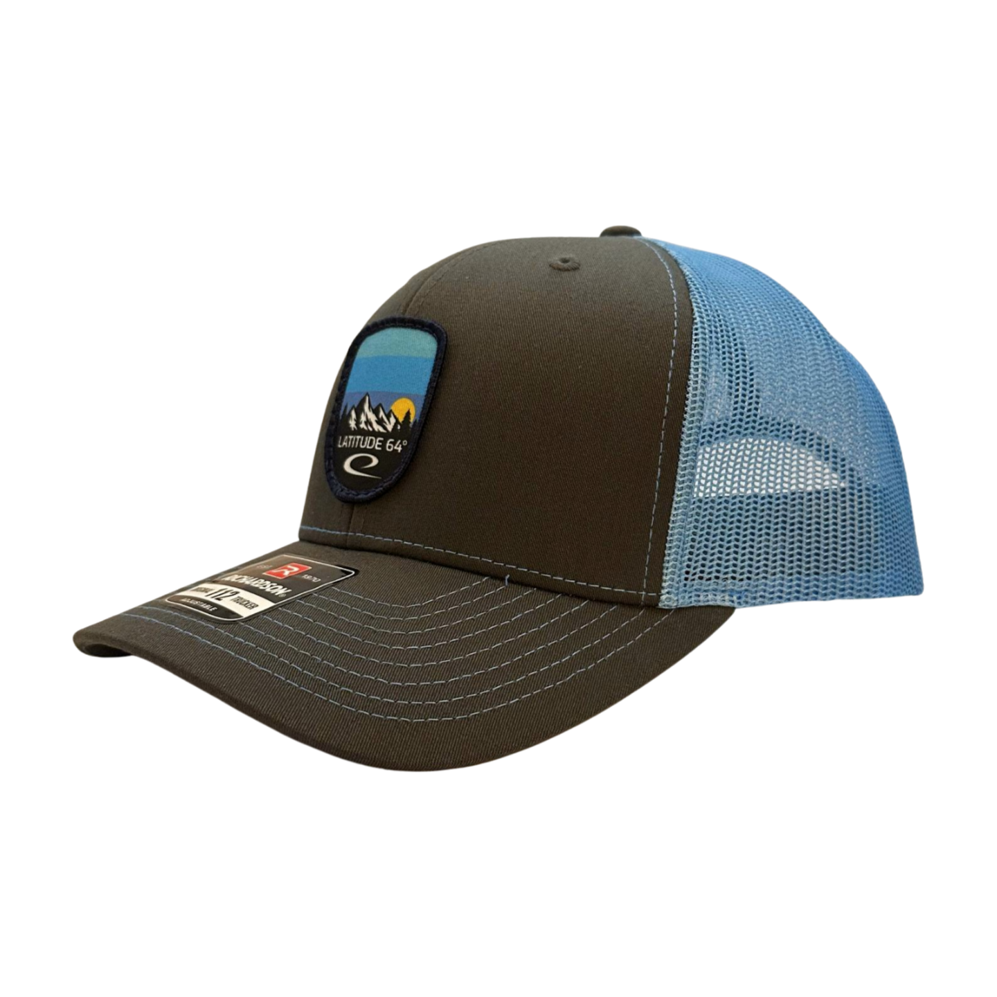 Latitude 64 Setting Sun Blue Patch Trucker Hat