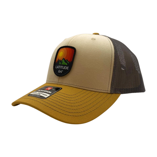 Latitude 64 Rising Sun Patch Trucker Hat