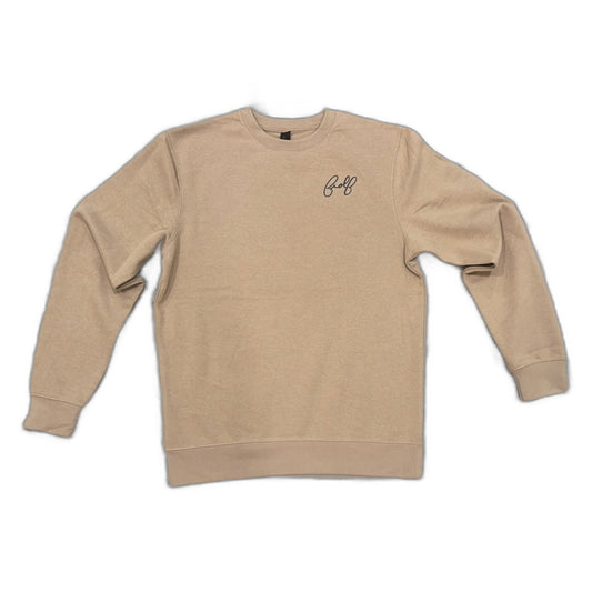 Soar Hand Drawn Series Frolf Crewneck in Desert Tan