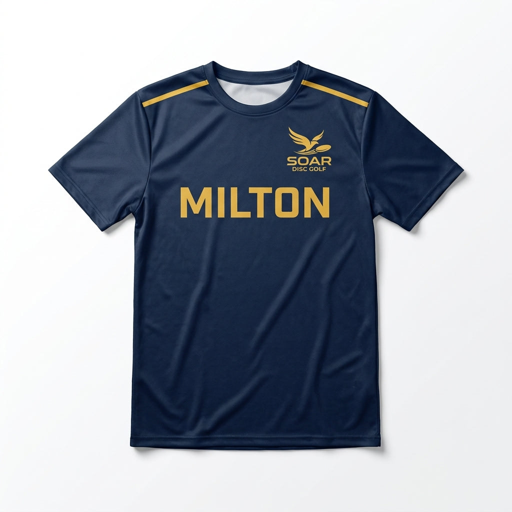 Milton Jersey - Navy/Gold - Soar Disc Golf