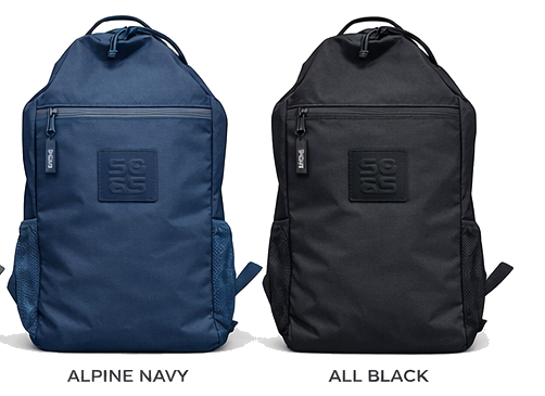Soar Cloud + Ice Daypack in Alpine Navy and All Black