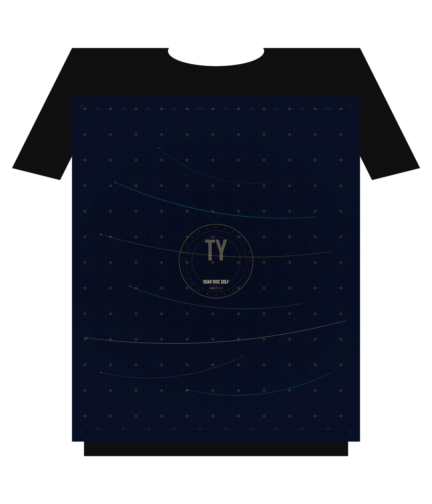 Ty Wallpaper Shirt - Black Shirt Mockup