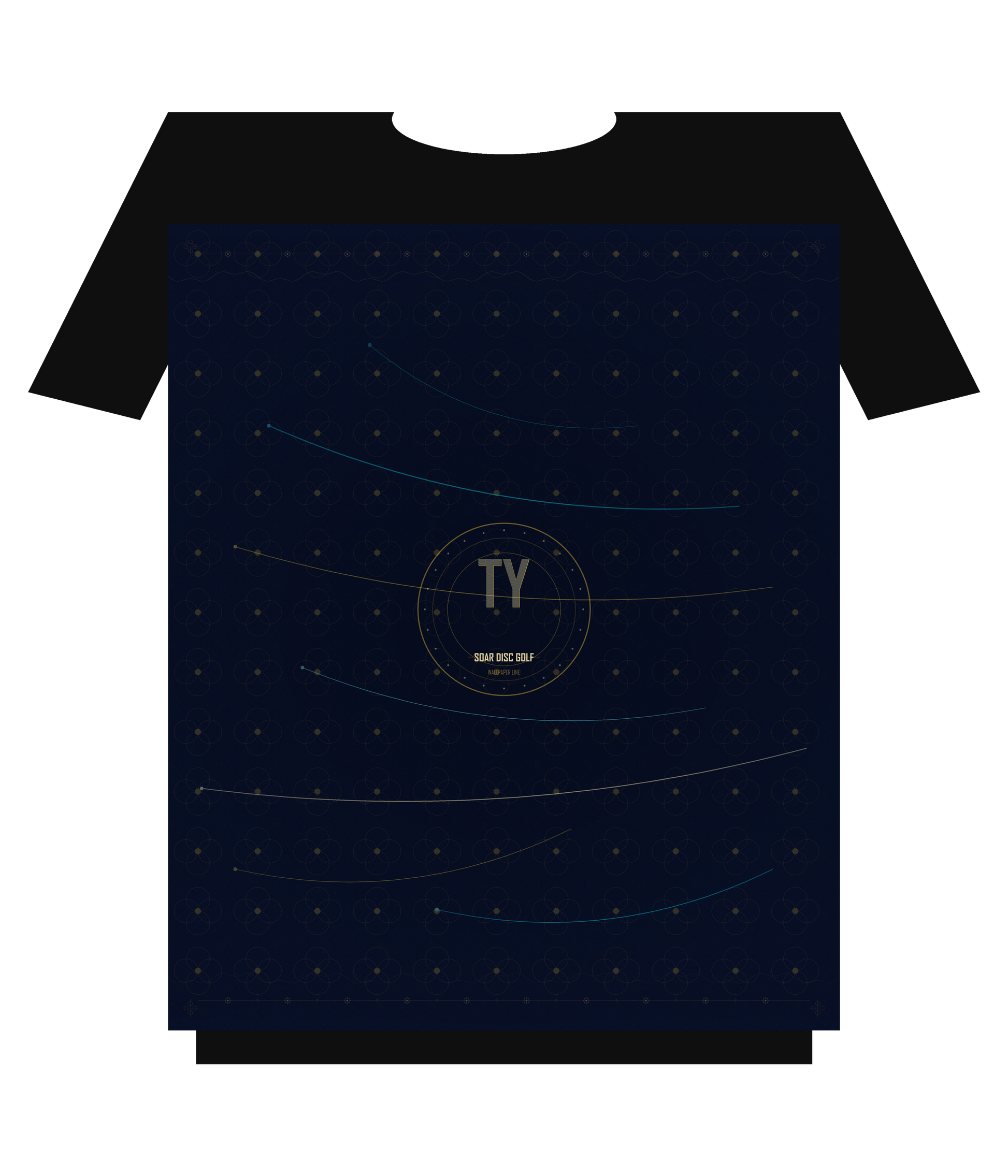 Ty Wallpaper Shirt - Black Shirt Mockup