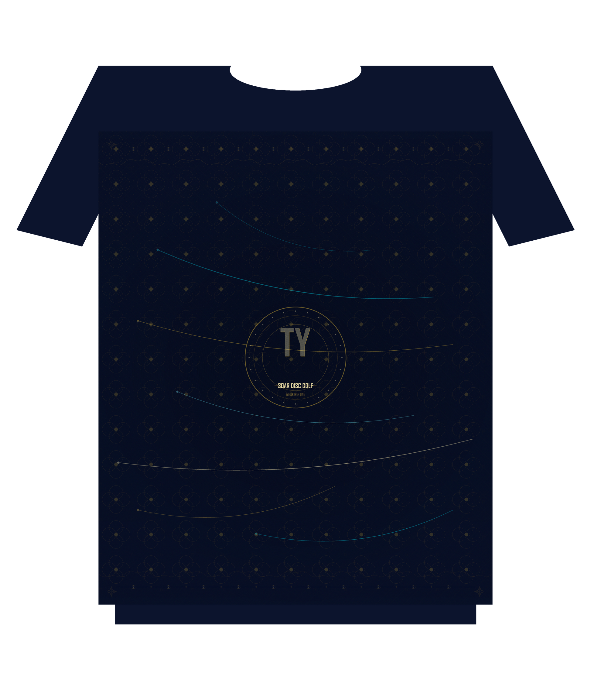 Ty Wallpaper Shirt - Navy Shirt Mockup